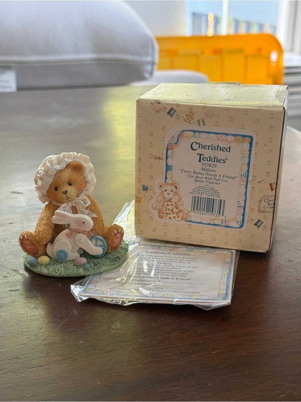 “Every Bunny Needs A Friend” Cherished Teddies Bunny Figurine
